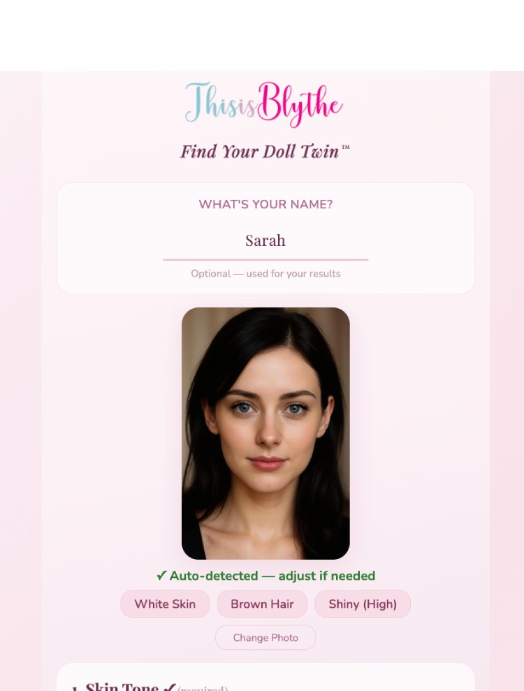 Find Your Blythe Doll Lookalike: How Find Your Doll Twin™ Works 3