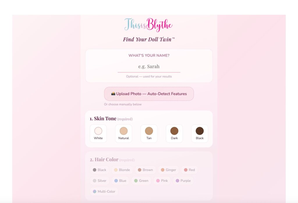 Find Your Blythe Doll Lookalike: How Find Your Doll Twin™ Works 2
