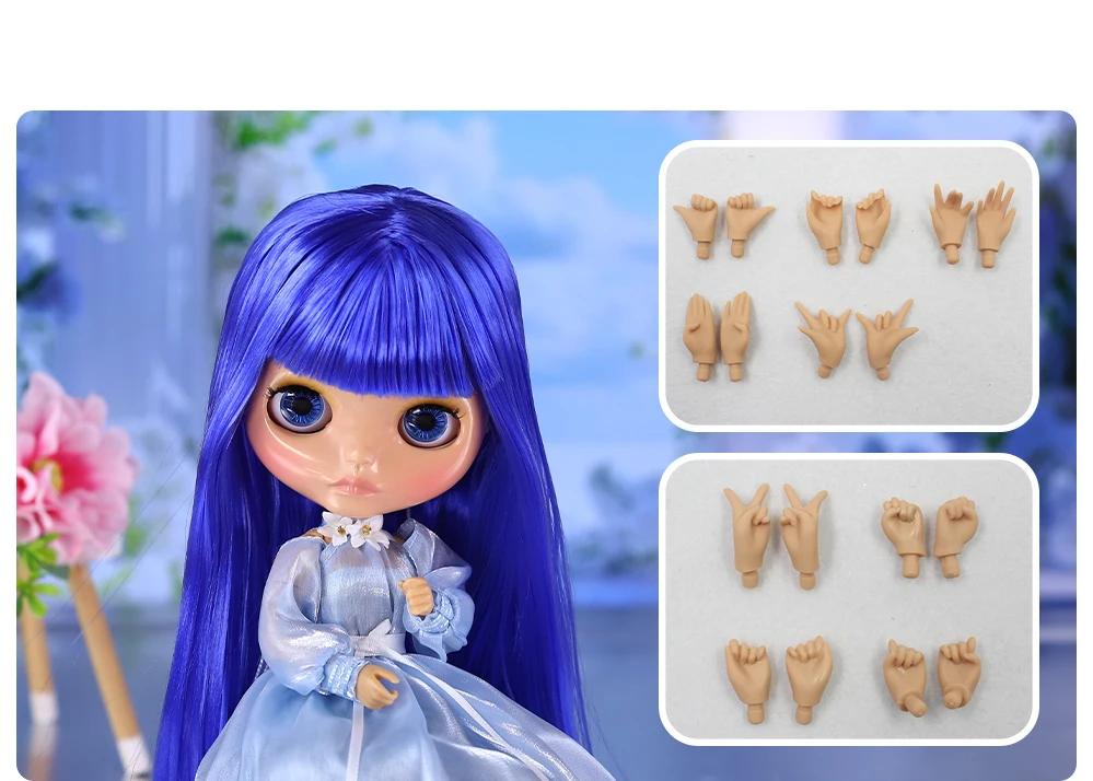 Kathleen – Premium Custom Neo Blythe Doll with Blue Hair, Tan Skin & Shiny Cute Face 2 Kathleen – Premium Custom Neo Blythe Doll with Blue Hair, Tan Skin & Shiny Cute Face 2