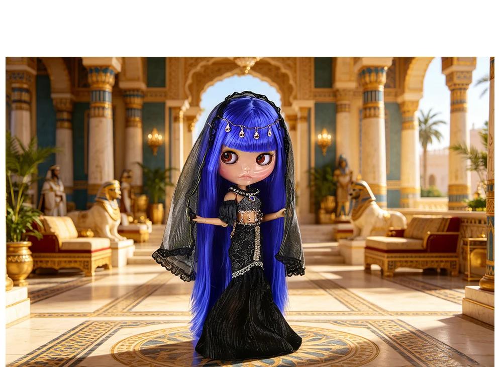 Kathleen – Premium Custom Neo Blythe Doll with Blue Hair, Tan Skin & Shiny Cute Face 11 Kathleen – Premium Custom Neo Blythe Doll with Blue Hair, Tan Skin & Shiny Cute Face 11