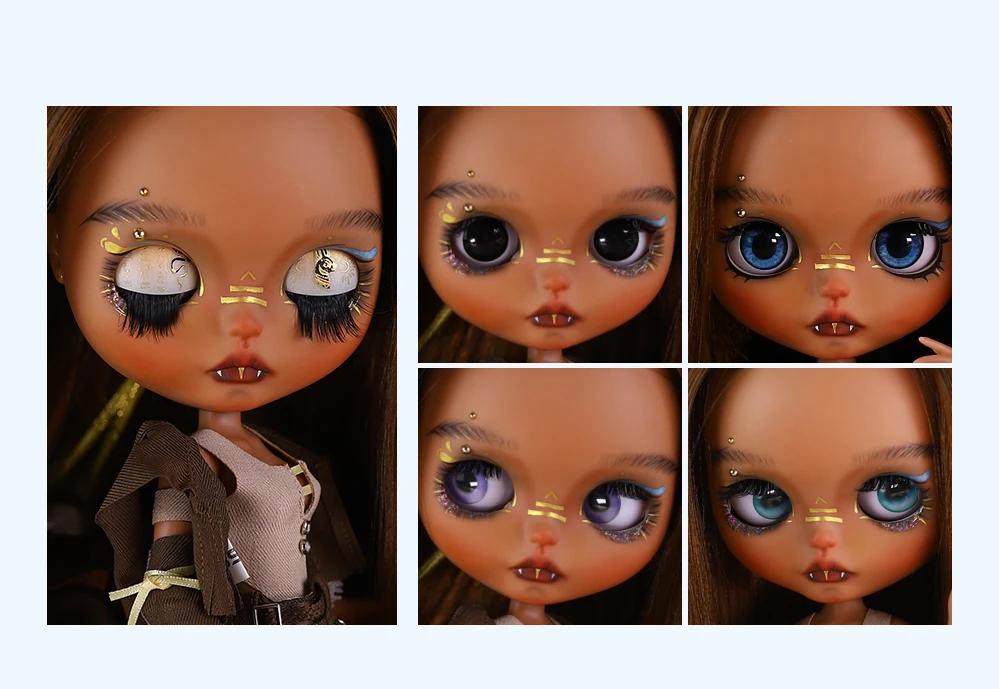 Emery – Premium Custom Neo Blythe Doll with Brown Hair, Dark Skin & Matte Cute Face 1 Emery – Premium Custom Neo Blythe Doll with Brown Hair, Dark Skin & Matte Cute Face 1
