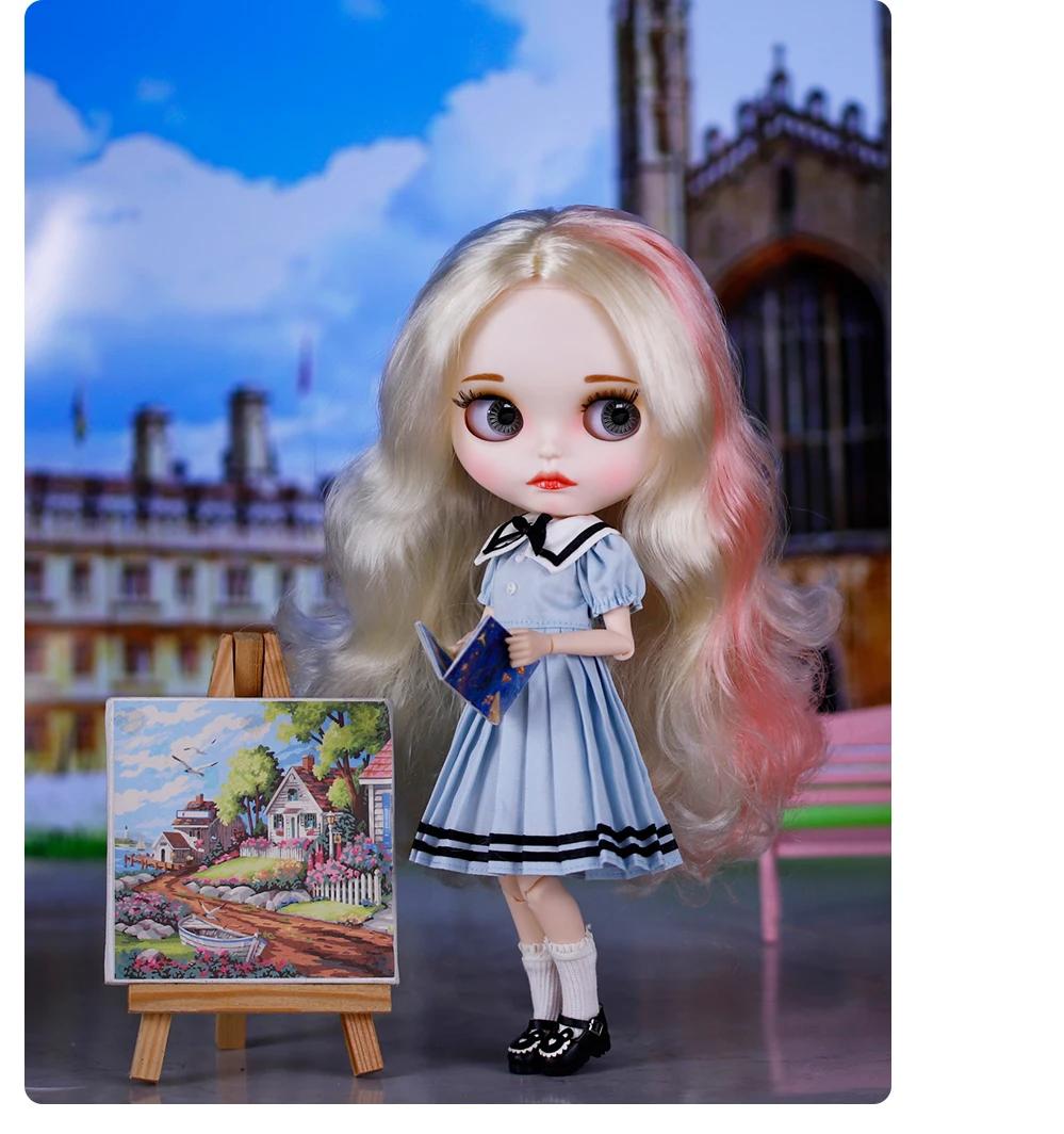 Natalie – Premium Custom Neo Blythe Doll with Multi-Color Hair, White Skin & Matte Cute Face 9 Natalie – Premium Custom Neo Blythe Doll with Multi-Color Hair, White Skin & Matte Cute Face 9
