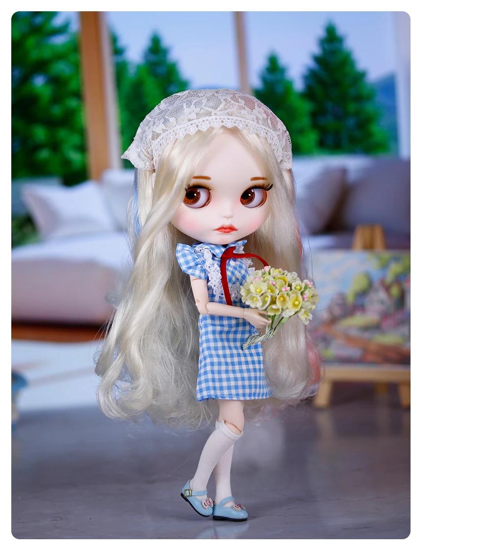 Neo Blythe Doll with Multi-Color Hair, White Skin, Matte Cute Face & Custom Jointed Body 3 Neo Blythe Doll with Multi-Color Hair, White Skin, Matte Cute Face & Custom Jointed Body 3