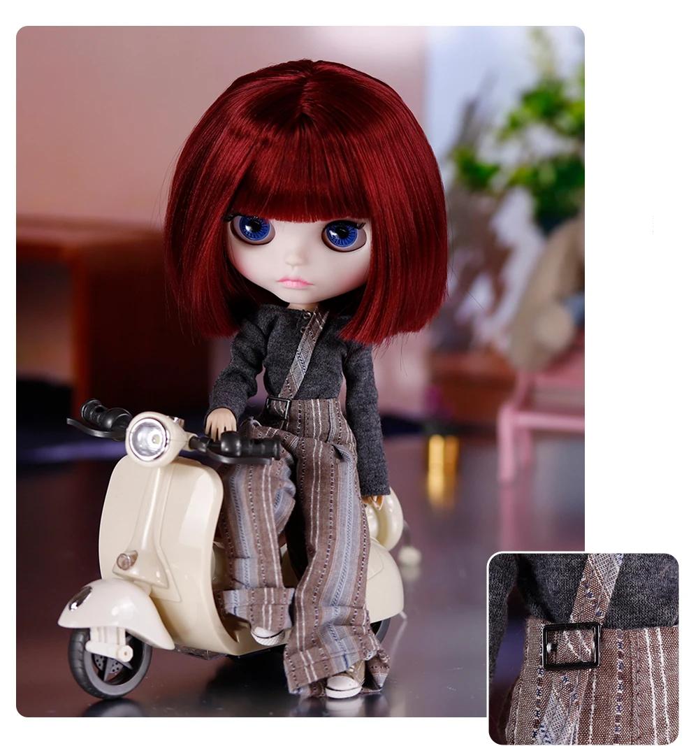 Neo Blythe Doll with Ginger Hair, White Skin, Matte Cute Face & Custom Jointed Body 1 Neo Blythe Doll with Ginger Hair, White Skin, Matte Cute Face & Custom Jointed Body 1
