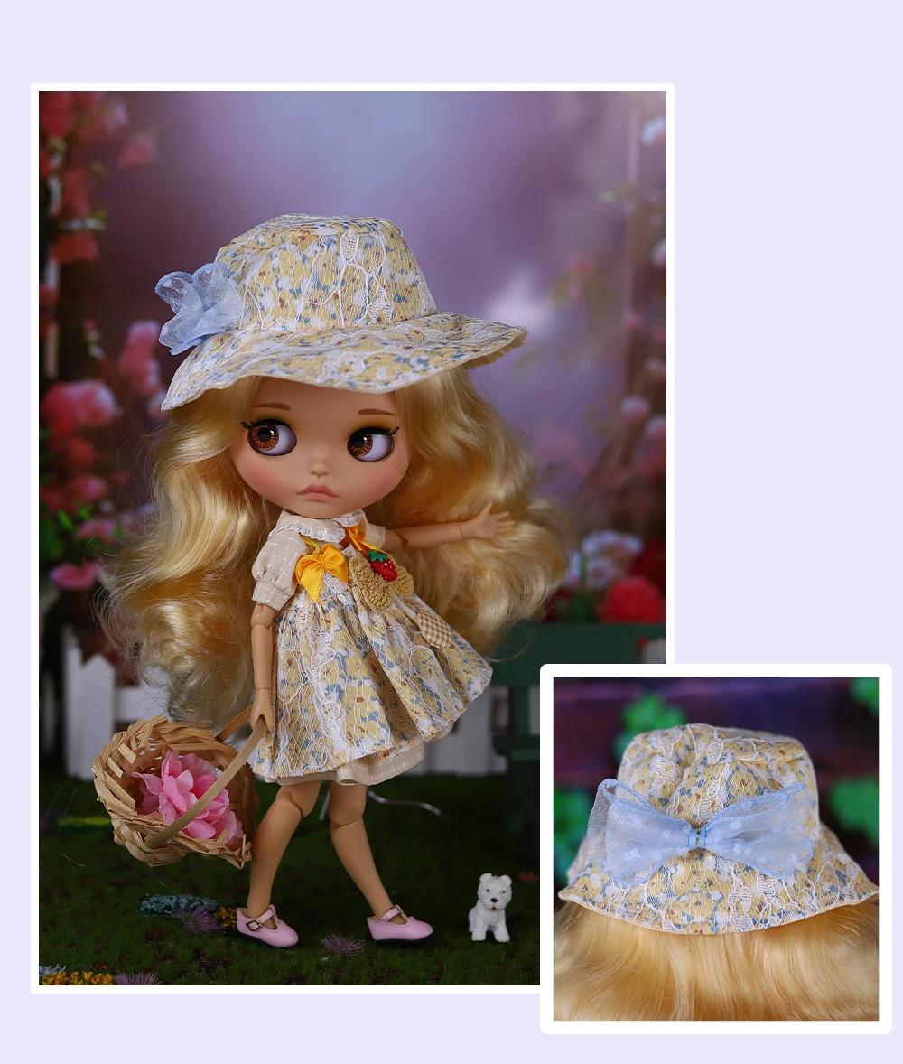 Neo Blythe Doll with Blonde Hair, Tan Skin, Matte Cute Face & Custom Jointed Body 2 Neo Blythe Doll with Blonde Hair, Tan Skin, Matte Cute Face & Custom Jointed Body 2