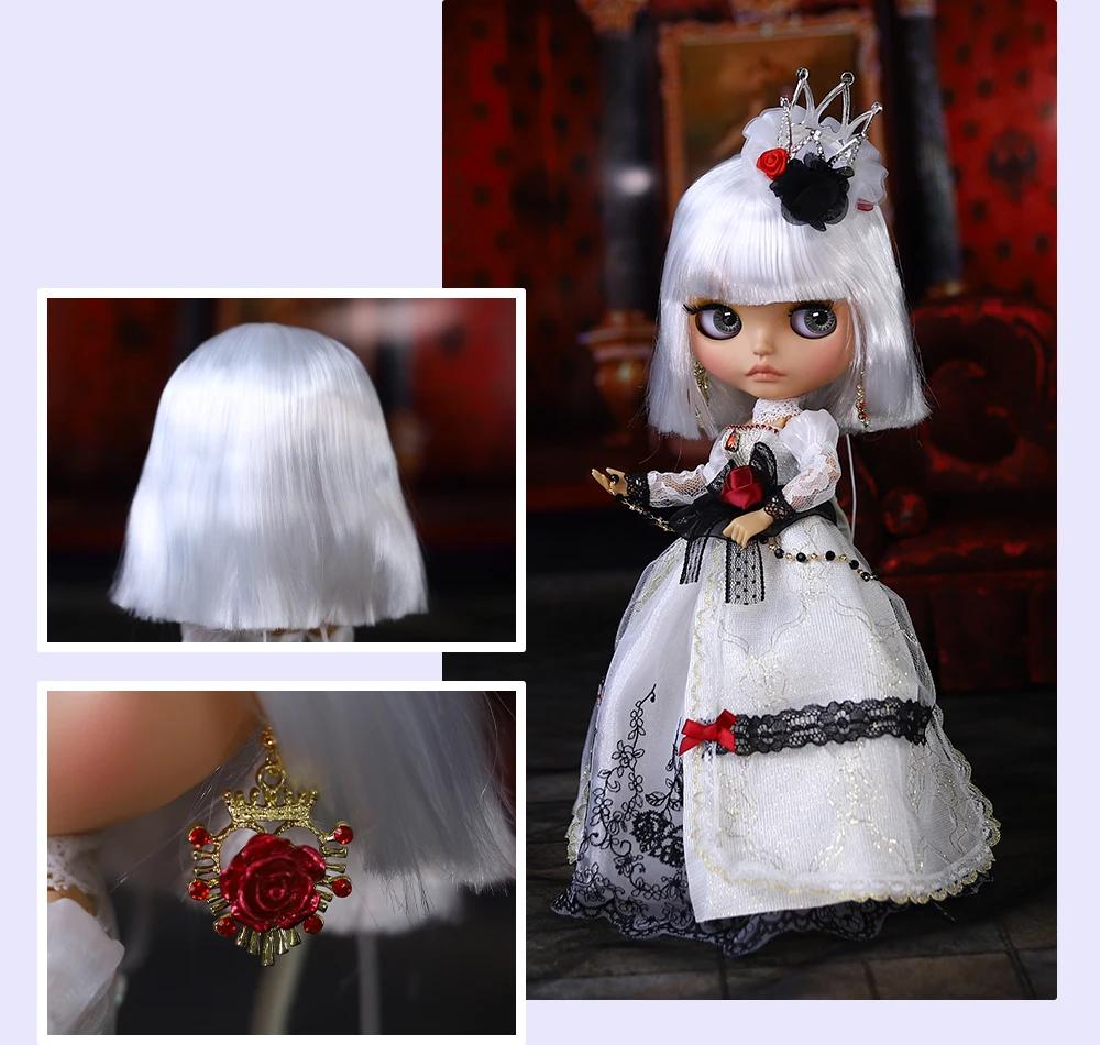 Neo Blythe Doll with Silver Hair, Tan Skin, Matte Cute Face & Custom Jointed Body Neo Blythe Doll with Silver Hair, Tan Skin, Matte Cute Face & Custom Jointed Body