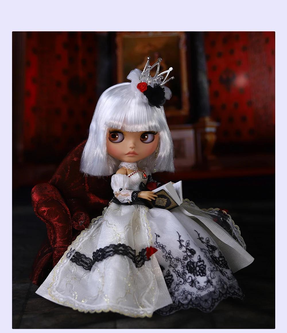 Neo Blythe Doll with Silver Hair, Tan Skin, Matte Cute Face & Custom Jointed Body Neo Blythe Doll with Silver Hair, Tan Skin, Matte Cute Face & Custom Jointed Body