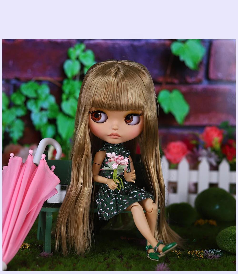Neo Blythe Doll with Blonde Hair, Tan Skin, Matte Cute Face & Custom Jointed Body 2 Neo Blythe Doll with Blonde Hair, Tan Skin, Matte Cute Face & Custom Jointed Body 2