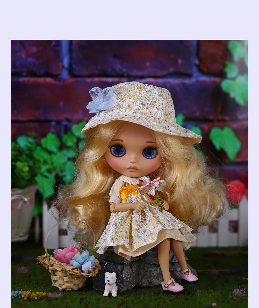 Hattie – Premium Custom Neo Blythe Doll with Blonde Hair, Tan Skin & Matte Cute Face 1 Hattie – Premium Custom Neo Blythe Doll with Blonde Hair, Tan Skin & Matte Cute Face 1