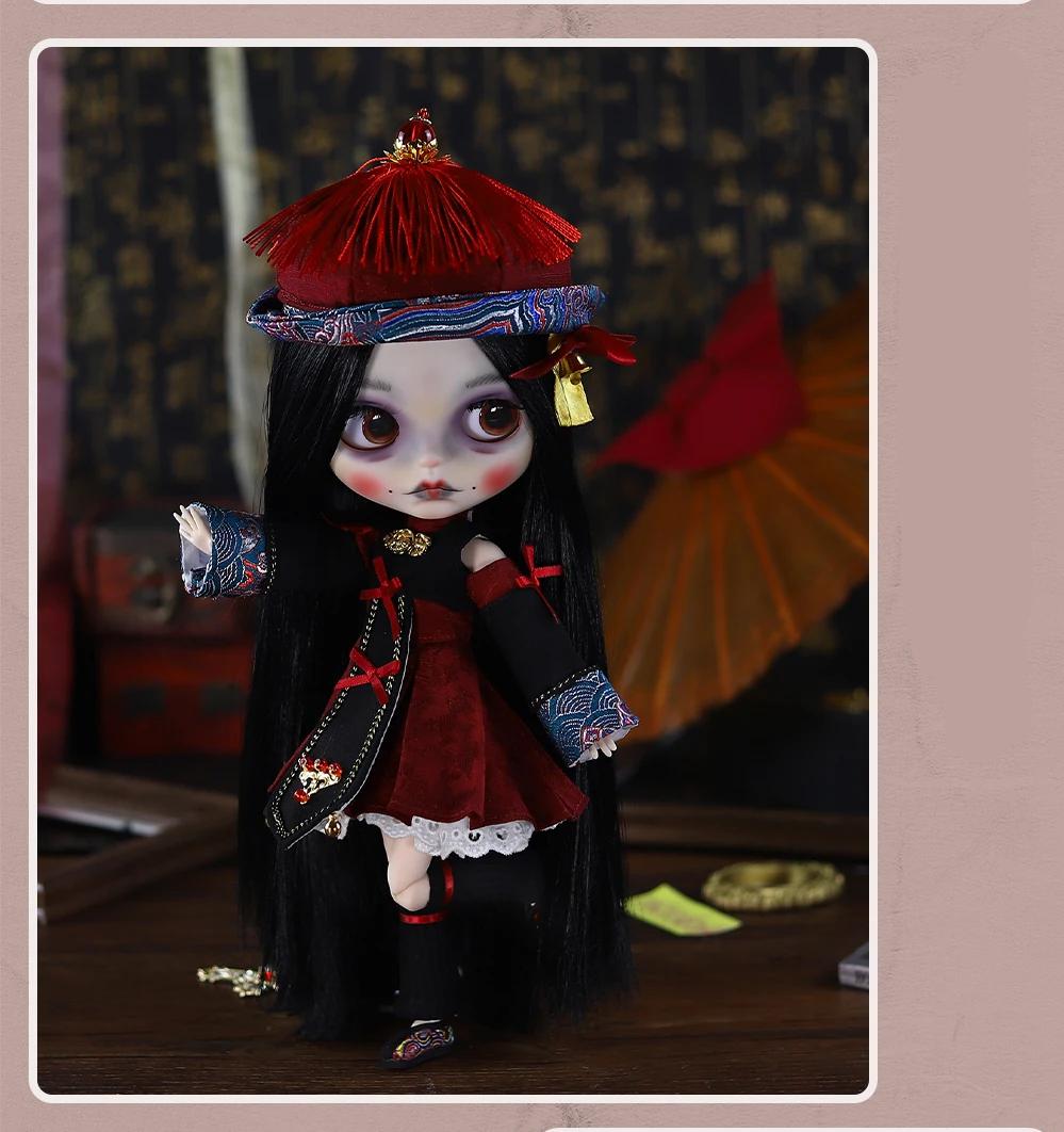 Neo Blythe Doll Traditional Jiangshi Vampire Halloween Outfit 3