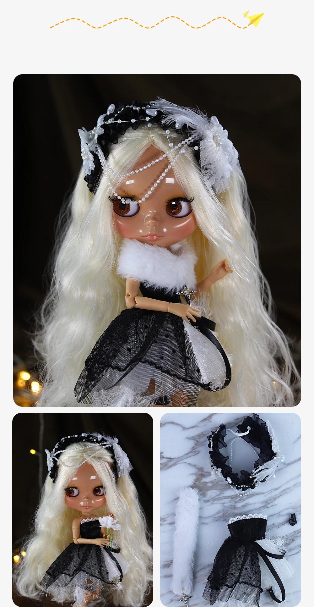 Neo Blythe Doll Elegant Gothic Swan Tulle Outfit 1 Neo Blythe Doll Elegant Gothic Swan Tulle Outfit 1