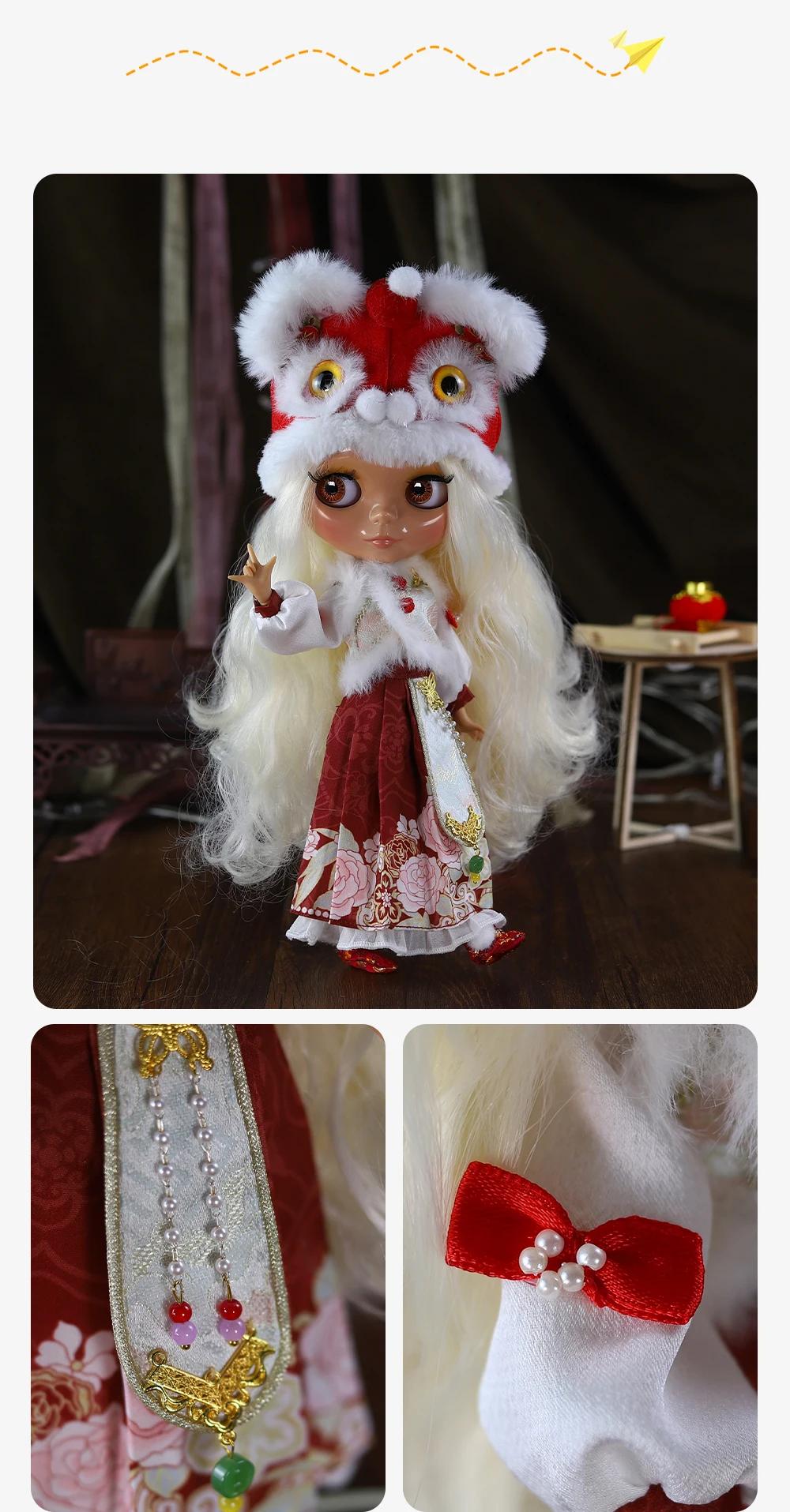 Neo Blythe Doll Traditional Lion Dance Costume 1 Neo Blythe Doll Traditional Lion Dance Costume 1