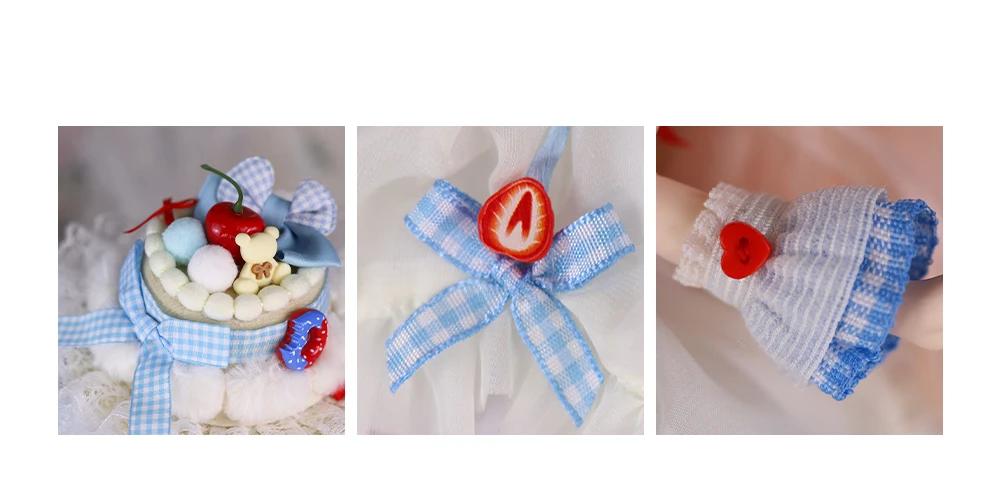 Neo Blythe Doll Sweet Cherry Cake Picnic Dress 4