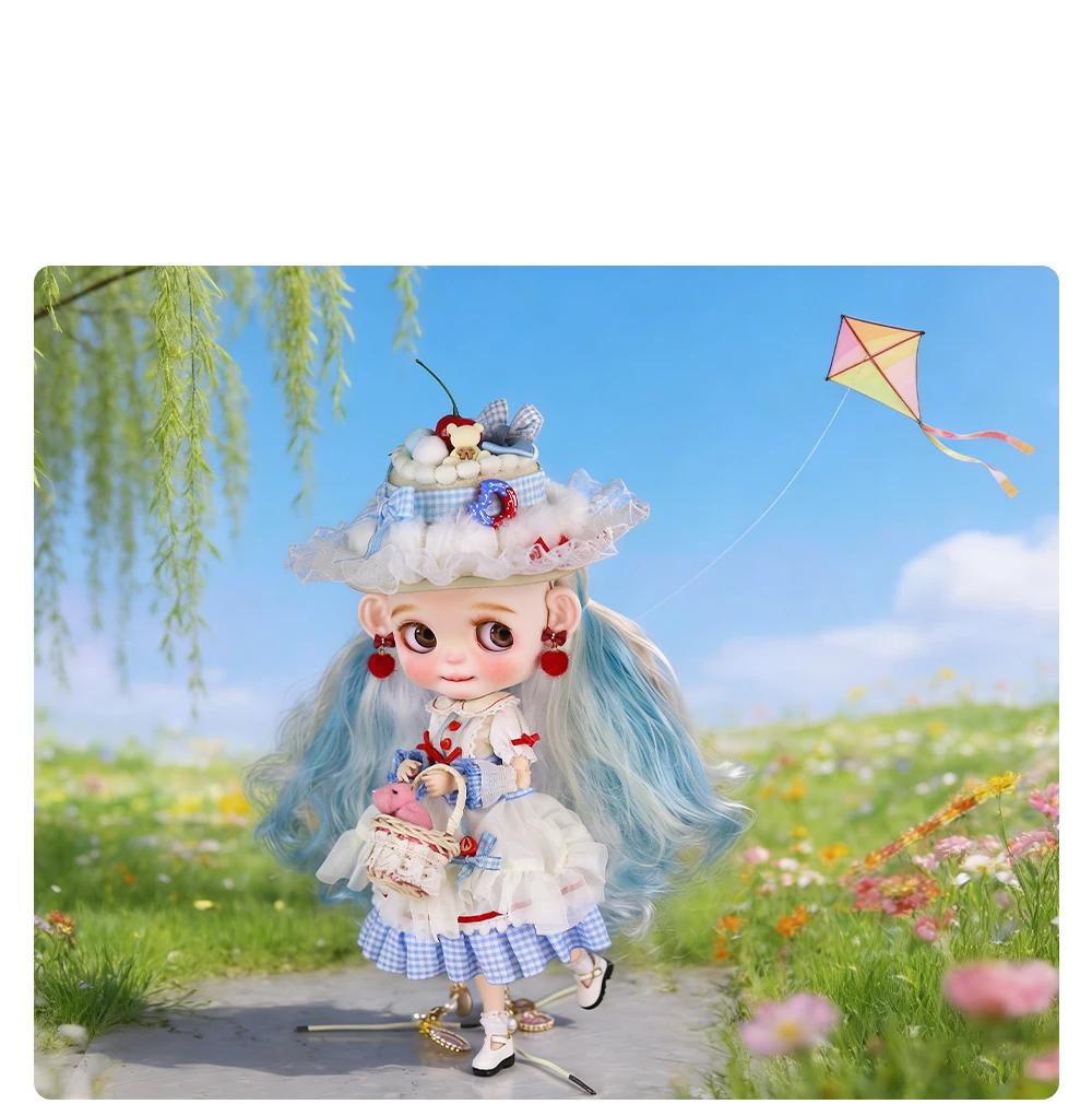 Neo Blythe Doll Sweet Cherry Cake Picnic Dress 1