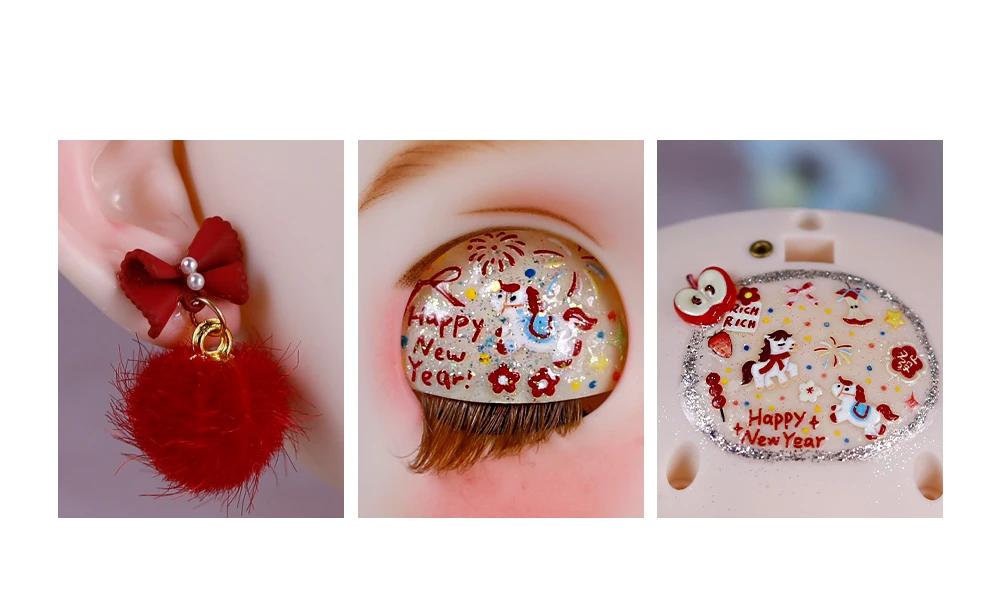 Custom Neo Blythe Doll Faceplate with Hand-Painted Makeup & Pull String 10 Custom Neo Blythe Doll Faceplate with Hand-Painted Makeup & Pull String 10