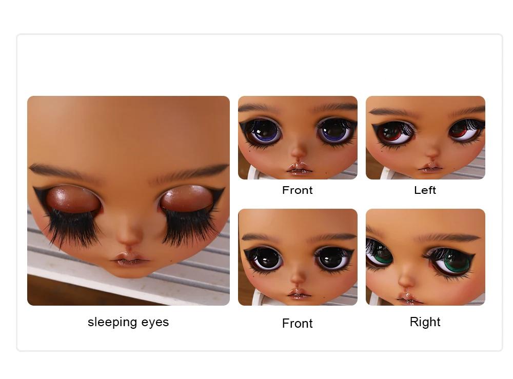 Custom Neo Blythe Doll Faceplate with Hand-Painted Makeup & Pull String 1 Custom Neo Blythe Doll Faceplate with Hand-Painted Makeup & Pull String 1