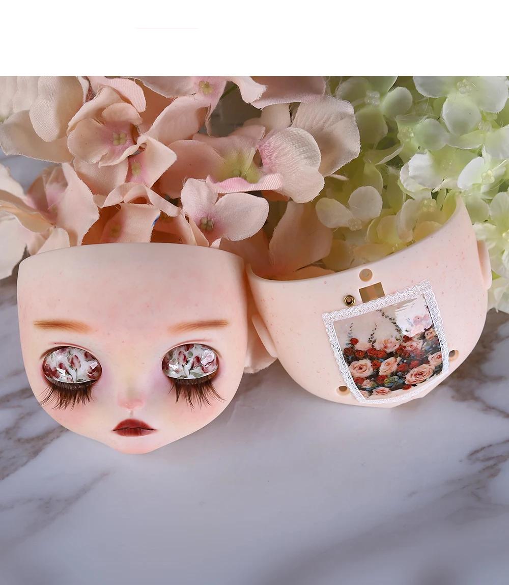 Custom Neo Blythe Doll Faceplate with Hand-Painted Makeup & Pull String 17 Custom Neo Blythe Doll Faceplate with Hand-Painted Makeup & Pull String 17