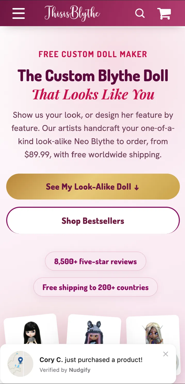 What Blythe Doll Do I Look Like? The New Look-Alike Finder, Step by Step 2 What Blythe doll do I look like, the look-alike finder page as it opens