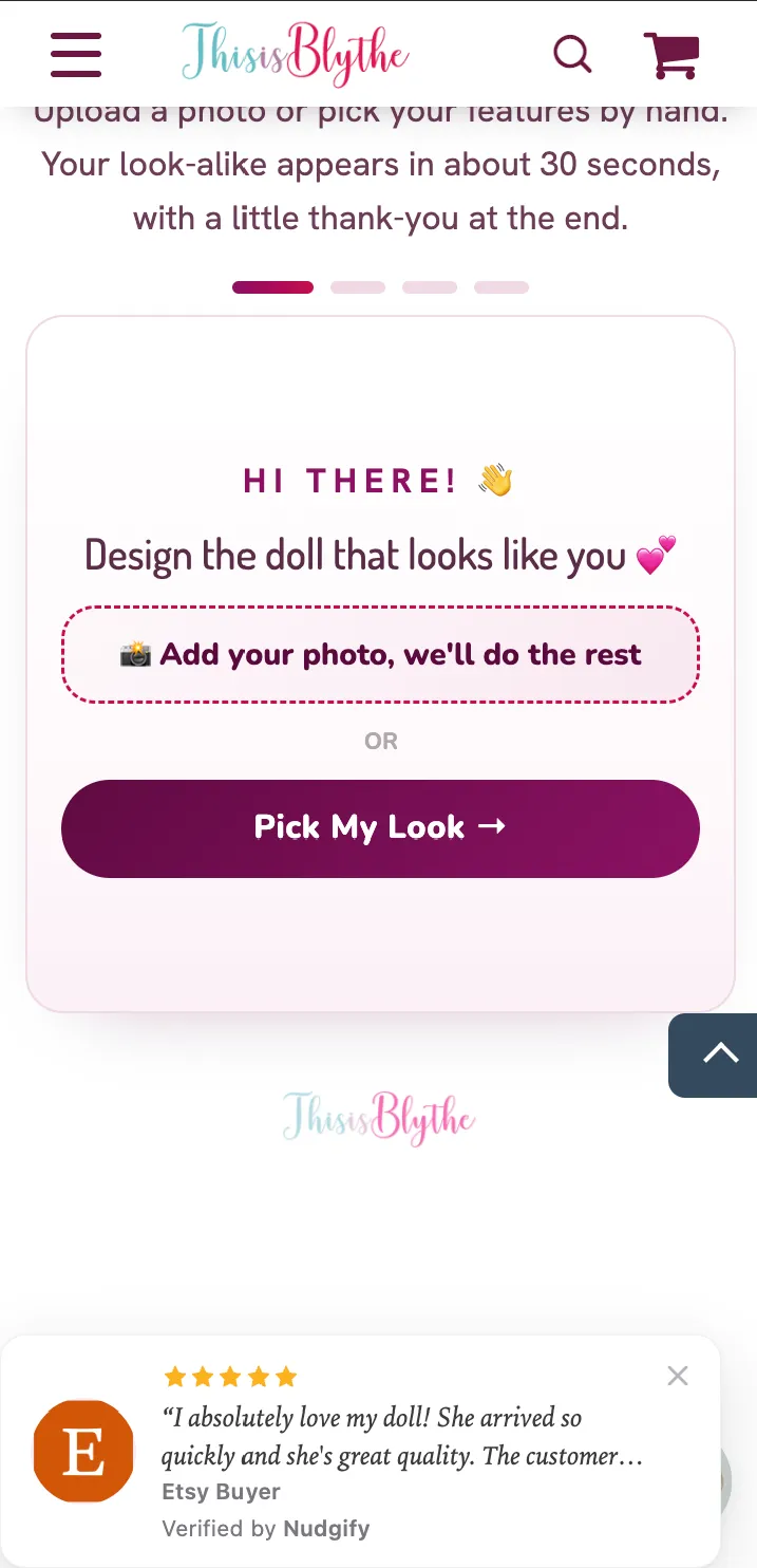 What Blythe Doll Do I Look Like? The New Look-Alike Finder, Step by Step 3 The photo uploader box in the Blythe look-alike finder