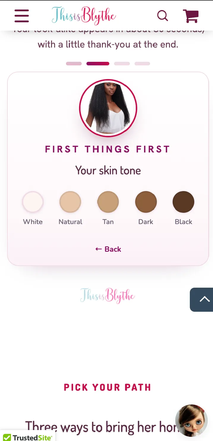 What Blythe Doll Do I Look Like? The New Look-Alike Finder, Step by Step 6 Fine-tuning skin tone manually with the pencil icon in the look-alike finder