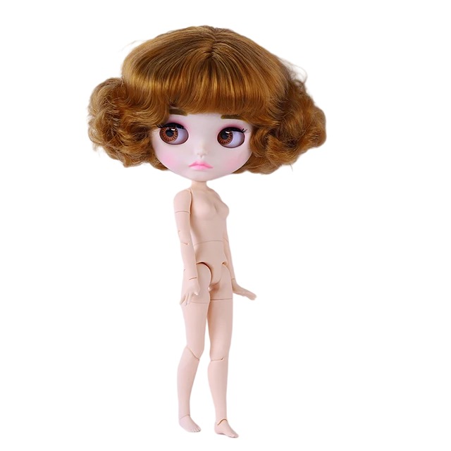 Neo Blythe Doll with Brown Hair, White Skin, Matte Cute Face & Custom Jointed Body20