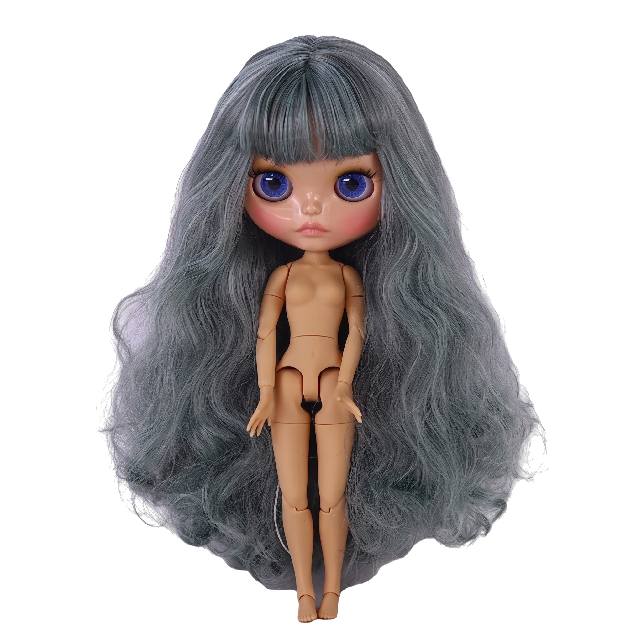 Neo Blythe Doll with Multi-Color Hair, Tan Skin, Shiny Cute Face & Custom Jointed Body14