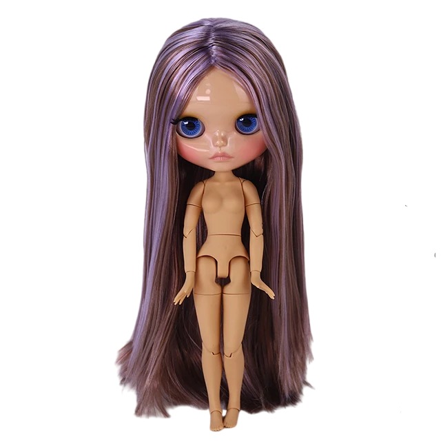 Neo Blythe Doll with Multi-Color Hair, Tan Skin, Shiny Cute Face & Custom Jointed Body15