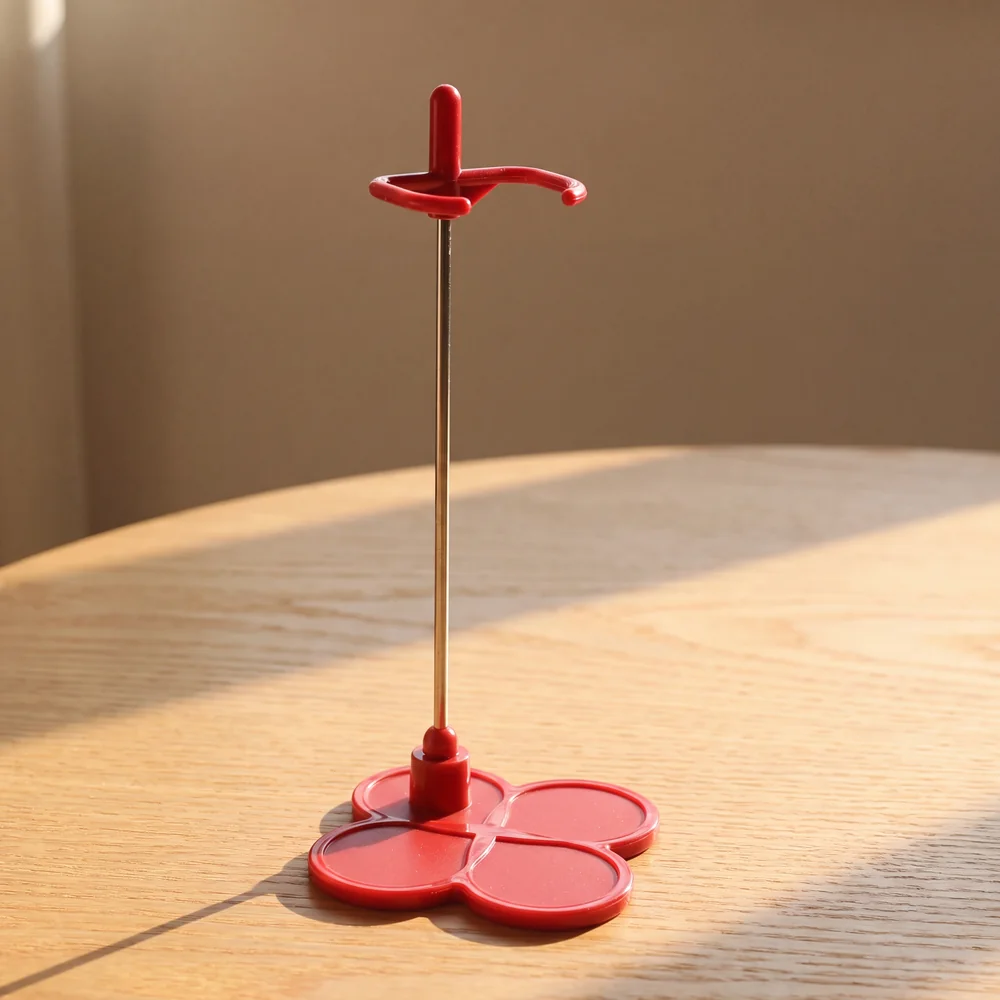 Neo Blythe Colorful Doll Stand 8 Red Blythe doll stand for 12 inch Neo Blythe dolls in warm sunlight