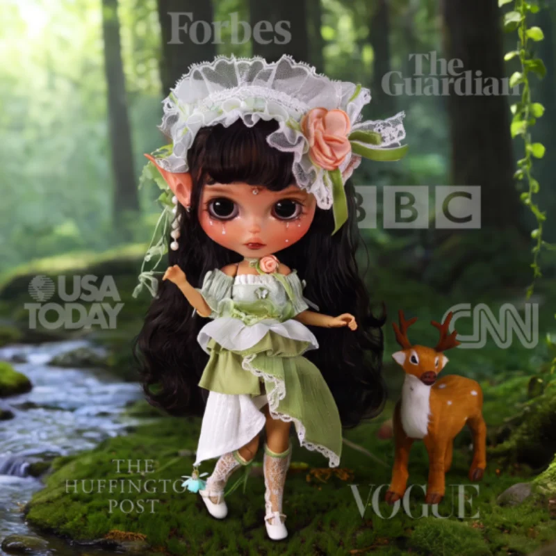 This Is Blythe homepage banner with handmade custom Blythe dolls