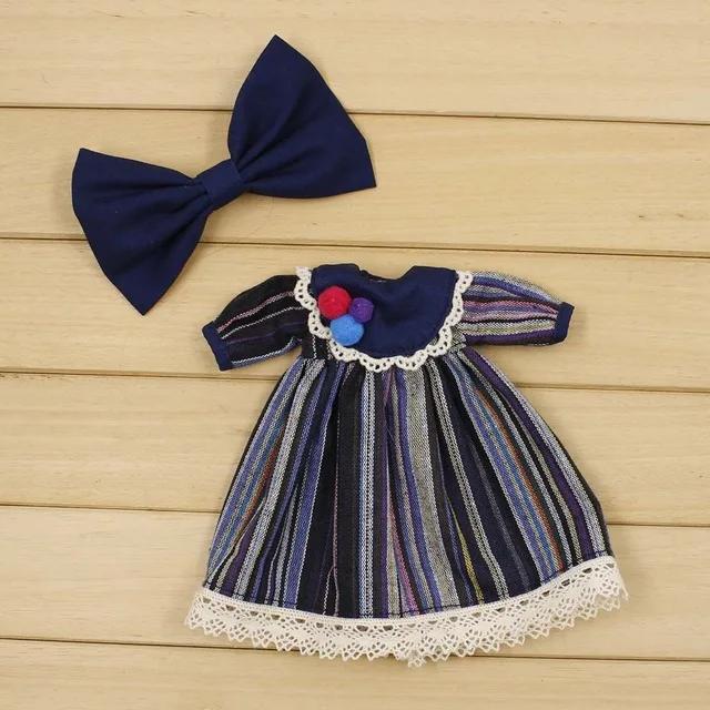 Neo Blythe Doll Stripe Printed Dress with Bowknot Neo Blythe Doll Stripe Printed Dress with Bowknot