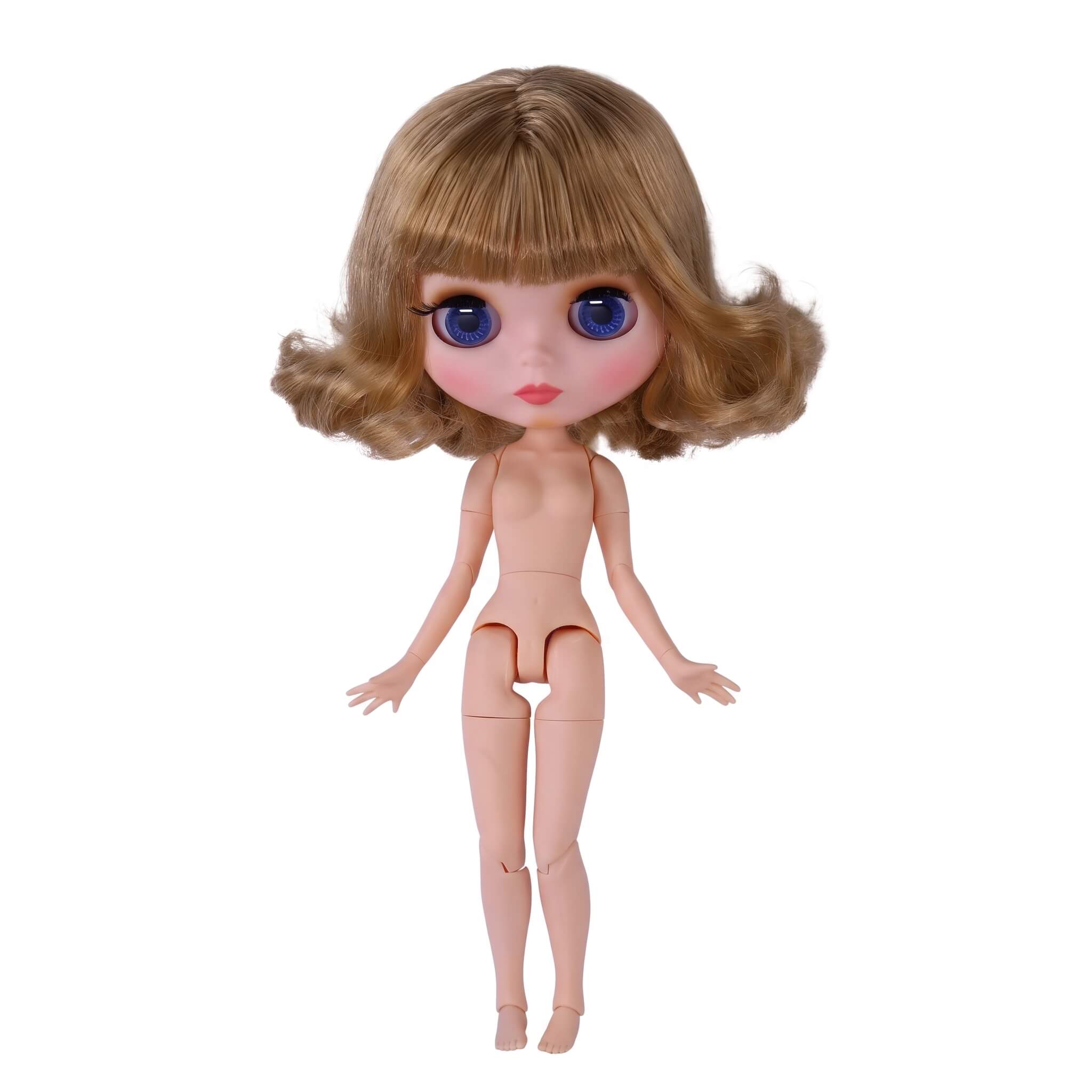 Neo Blythe Doll with Blonde Hair, Natural Skin, Matte Cute Face & Custom Jointed Body
