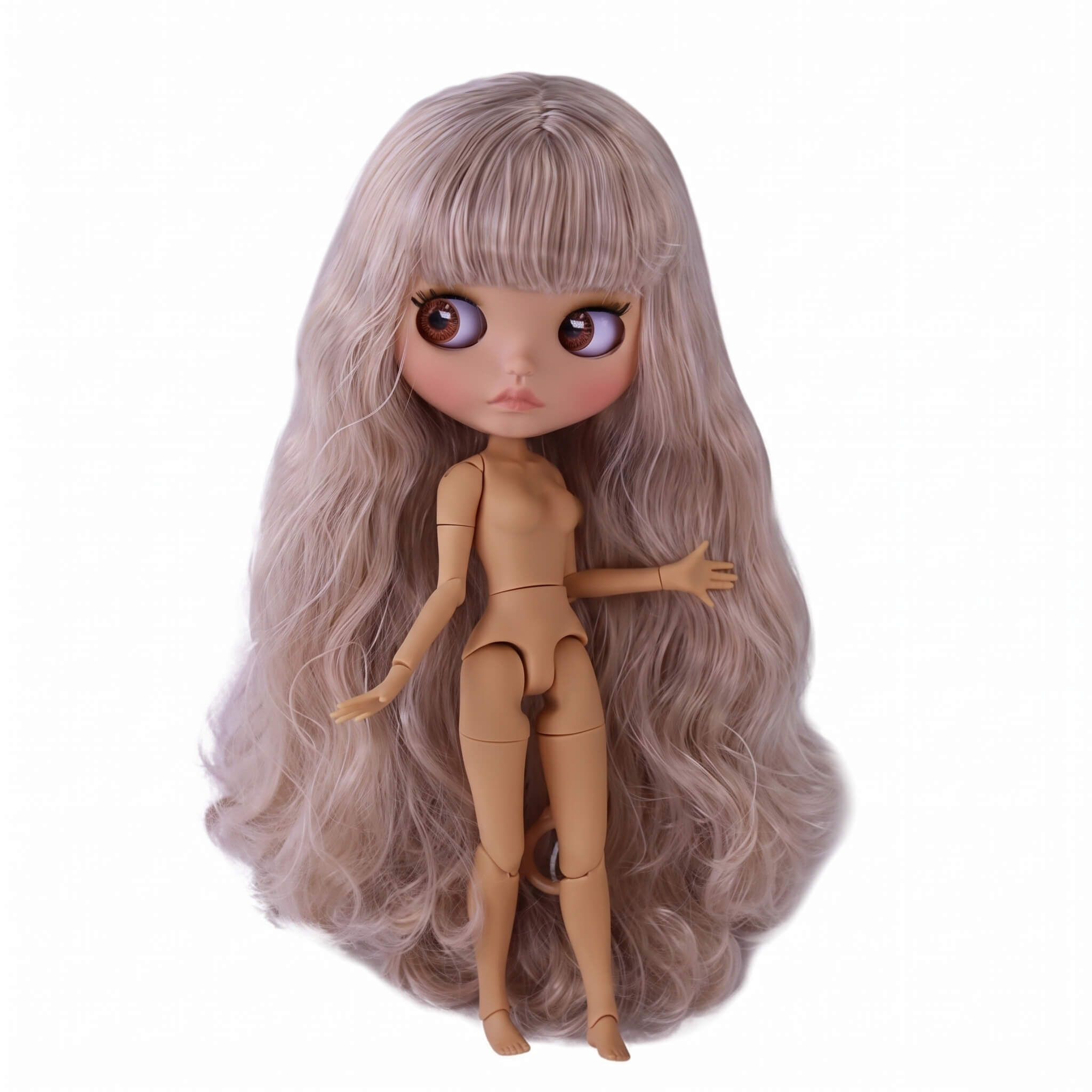 Neo Blythe Doll with Blonde Hair, Tan Skin, Matte Cute Face & Custom Jointed Body8 Neo Blythe Doll with Blonde Hair, Tan Skin, Matte Cute Face & Custom Jointed Body 1