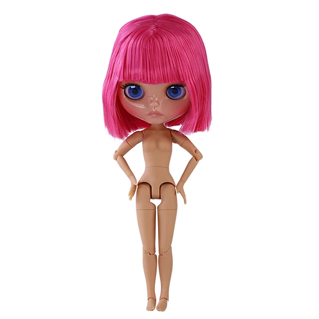 Neo Blythe Doll with Pink Hair, Tan Skin, Shiny Cute Face & Custom Jointed Body11 Neo Blythe Doll with Pink Hair, Tan Skin, Shiny Cute Face & Custom Jointed Body 1